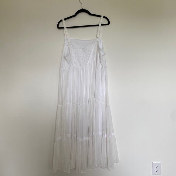 Torrid Dress Womens 3X Maxi Chiffon Tiered Midi Flowy Boho Cottage Minimalist - Picture 7 of 11